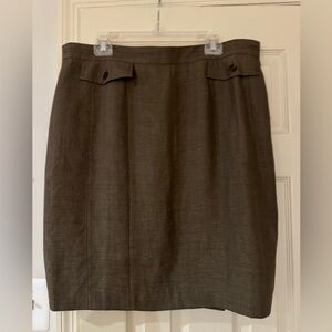 Italian Metallic Linen Skirt, size 18, NWT